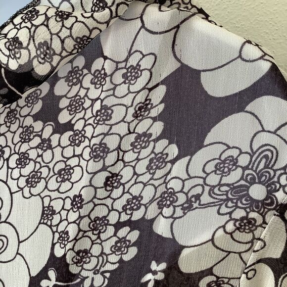 Rogue Romantic Y2K Whimsigoth Witchy Fairy Grunge Floral Ruffle Blouse Medium - Picture 11 of 14